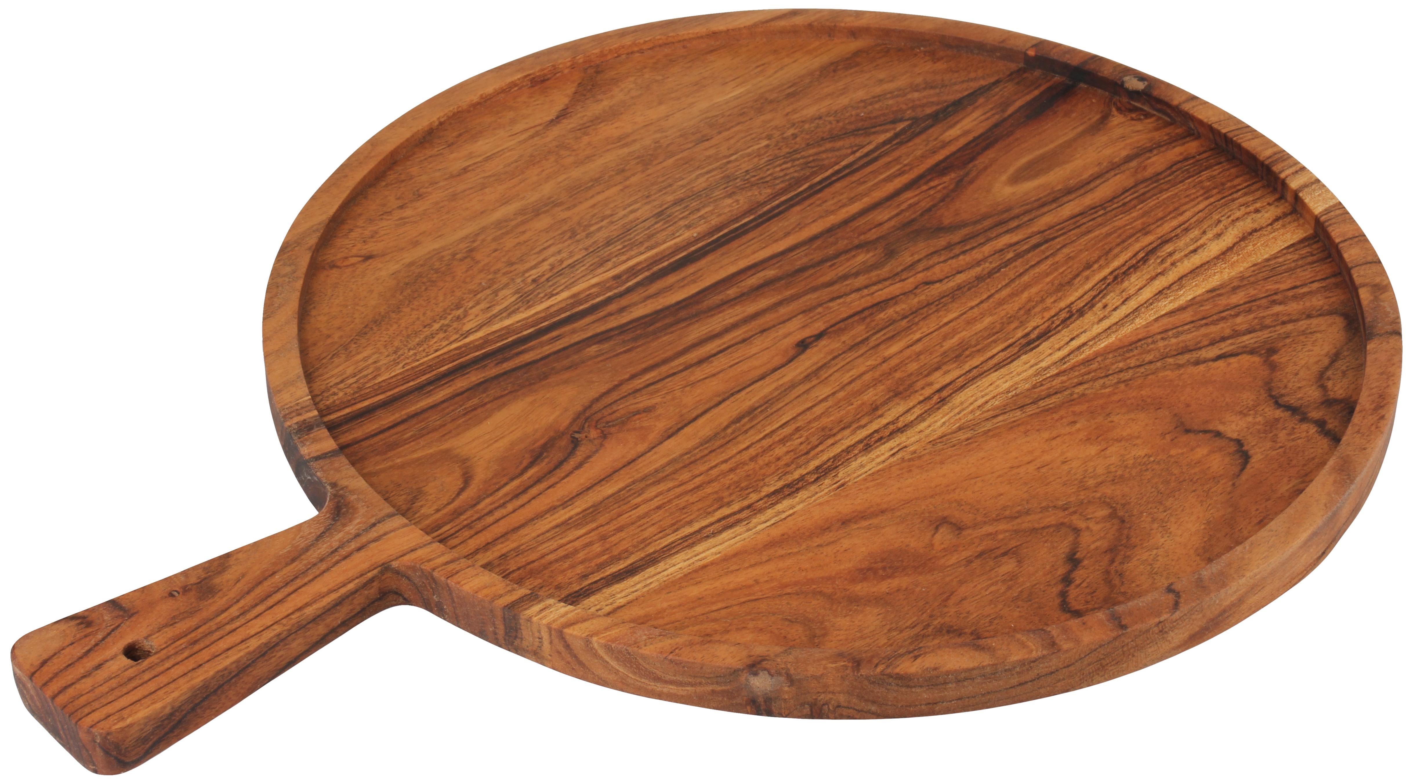 PLANCHE PRESENTATION ACACIA RONDE AVEC POIGNEE 42X34CM
