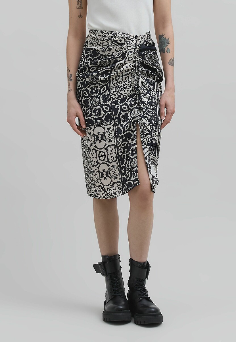 IKKS<br>Saia curta reta com estampa patchwork