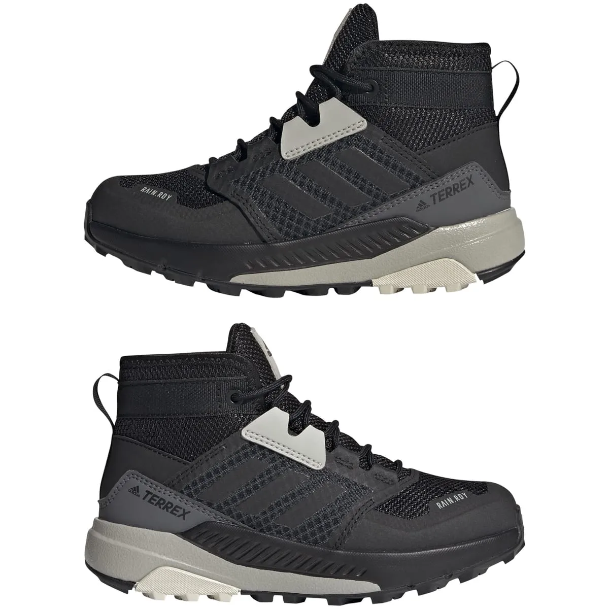 Adidas Kids' Terrex Trailmaker Mid RAIN.RDY Core Black/Core Black/Alumina