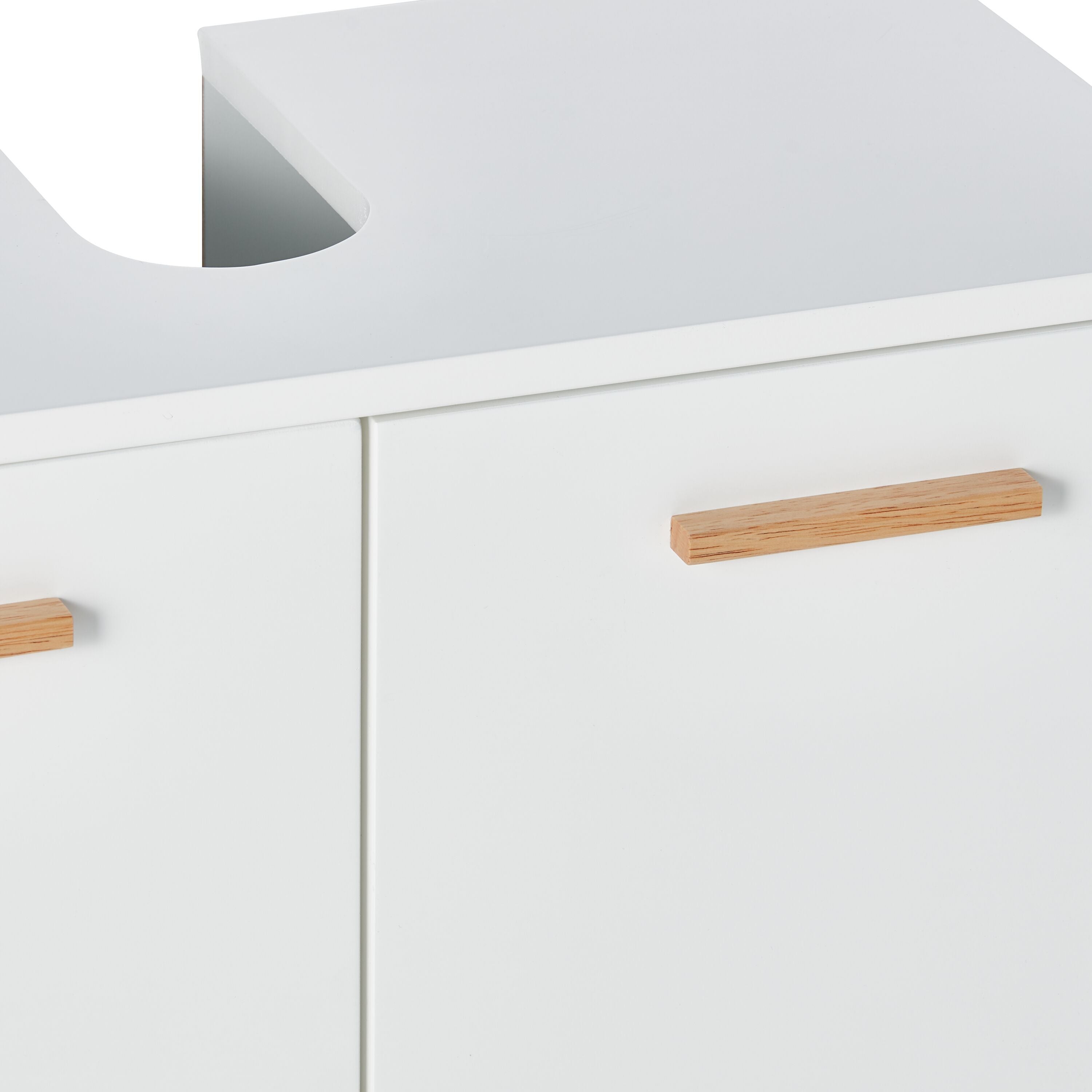 NAVARRO Lavaboy ws/natur 60x30x60cm - Weiss / B: 60.0 cm x T: 30.0 cm x H: 60.0 cm