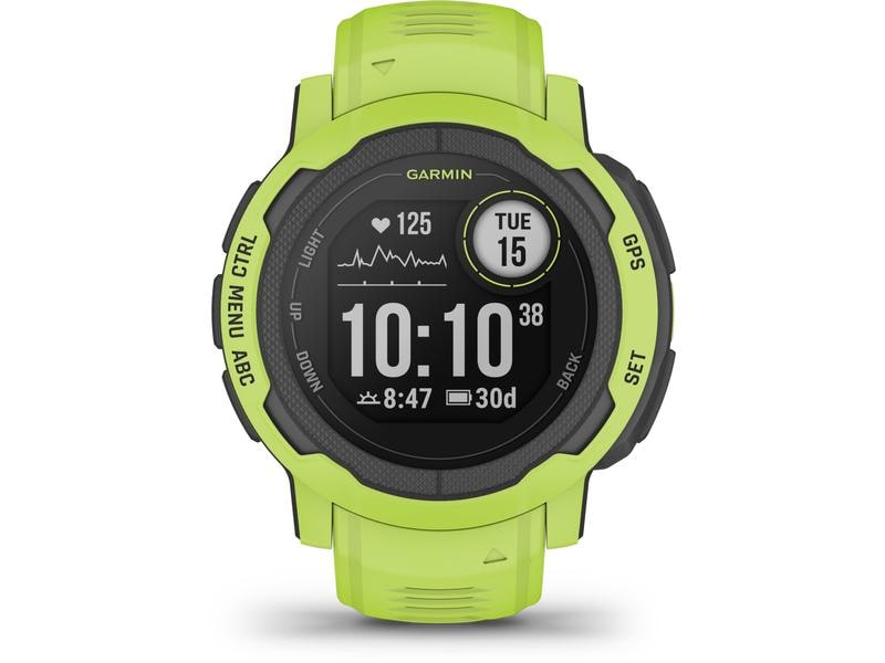 GARMIN Sportuhr Instinct 2, Limettengrün/Schwarz Multisportuhr für In- und Outdoor