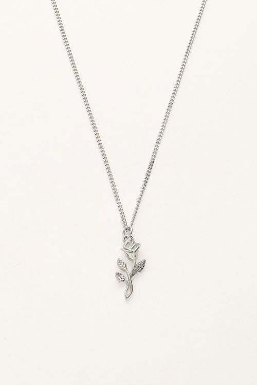 Vintage ketting met platte roos