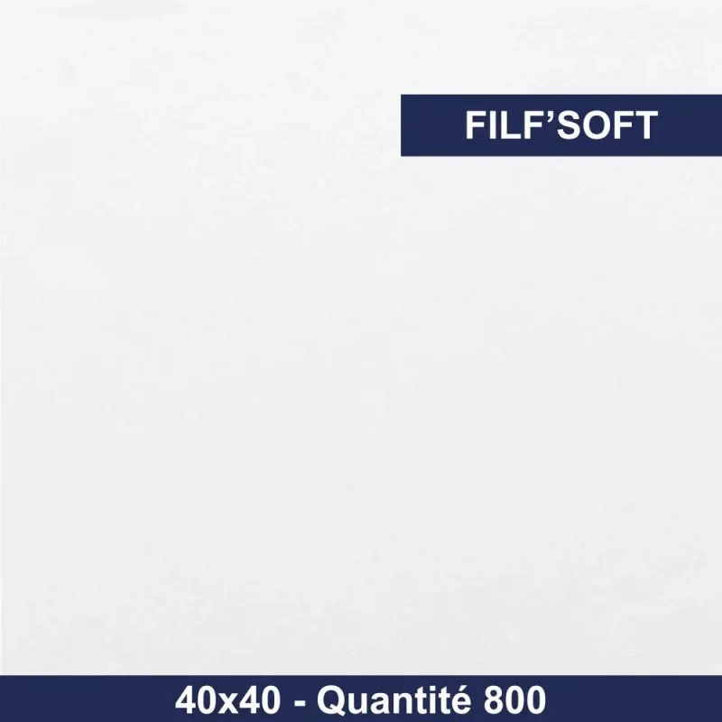 RO.IAL - Serviette de table Airlaid Filf'soft - 40x40 - Blanche - x800