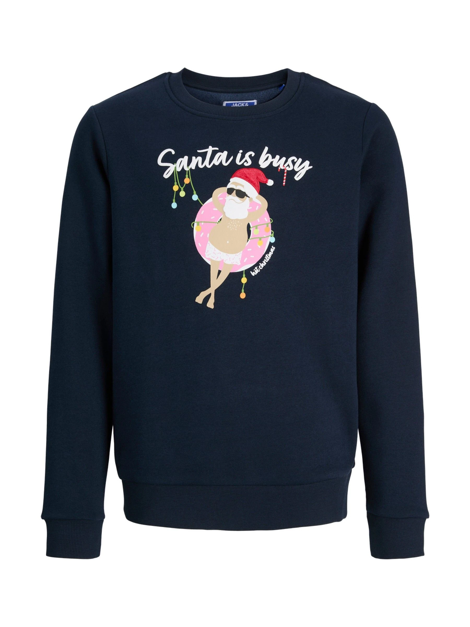 Blauw - JACK & JONES Junior Christmas Novelty Sweatshirt