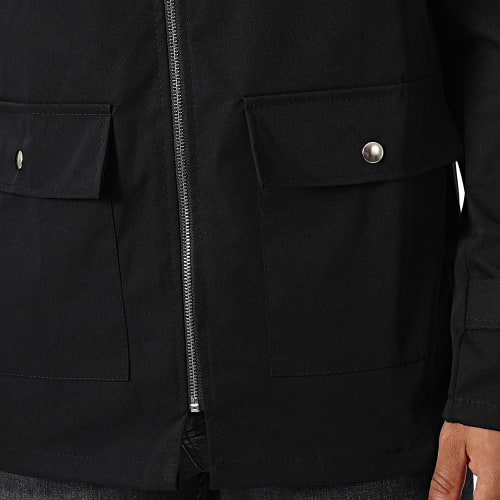 Veste Capuche Zippée Noir