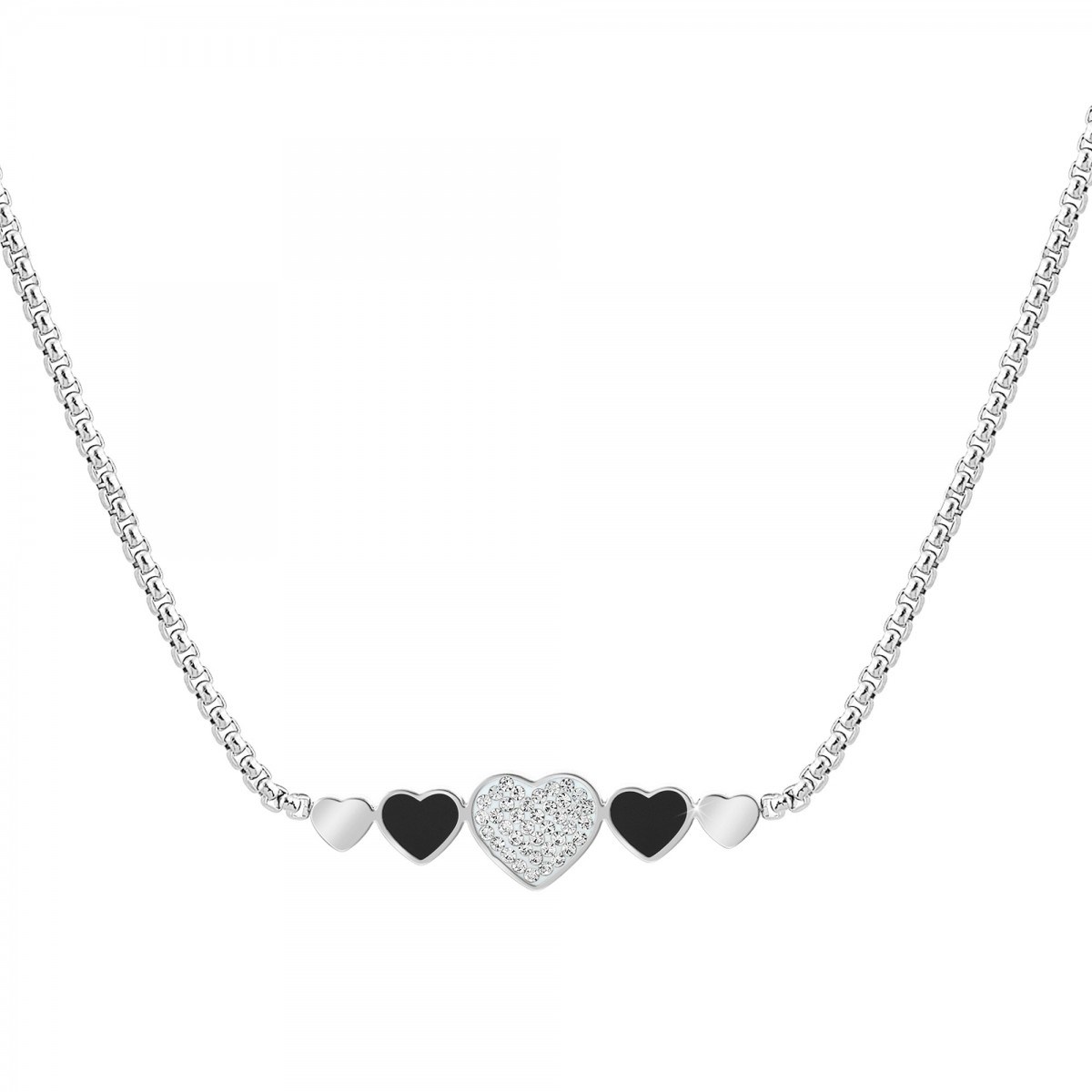 Collier coeur SC Crystal orné de Cristaux scintillants