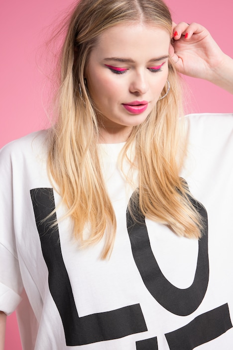 Oversize-Shirt, LOVE, Rundhals, Halbarm