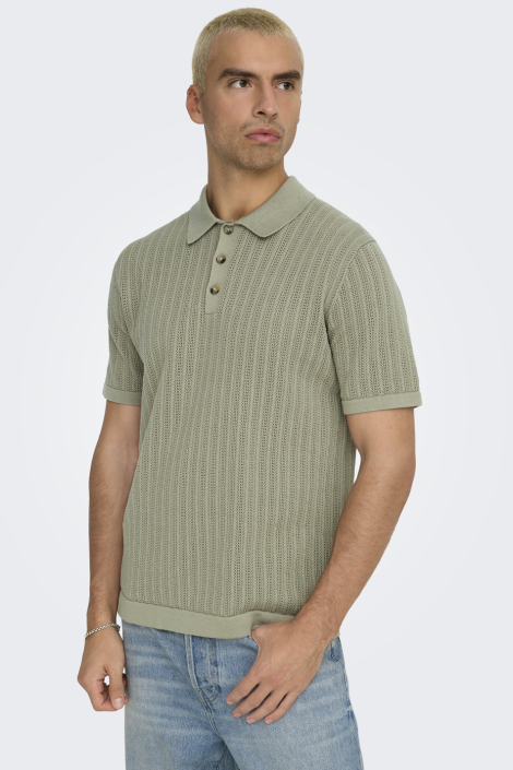 Only & Sons groene heren polo