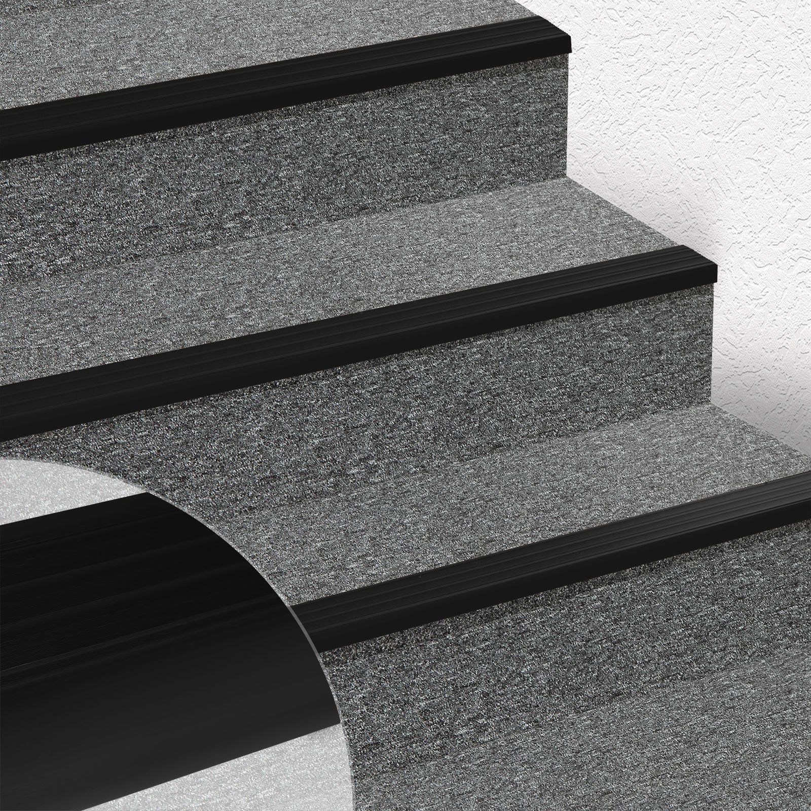 Karat Stufenkantenprofil Michigan | 45 x 42 mm | Schwarz