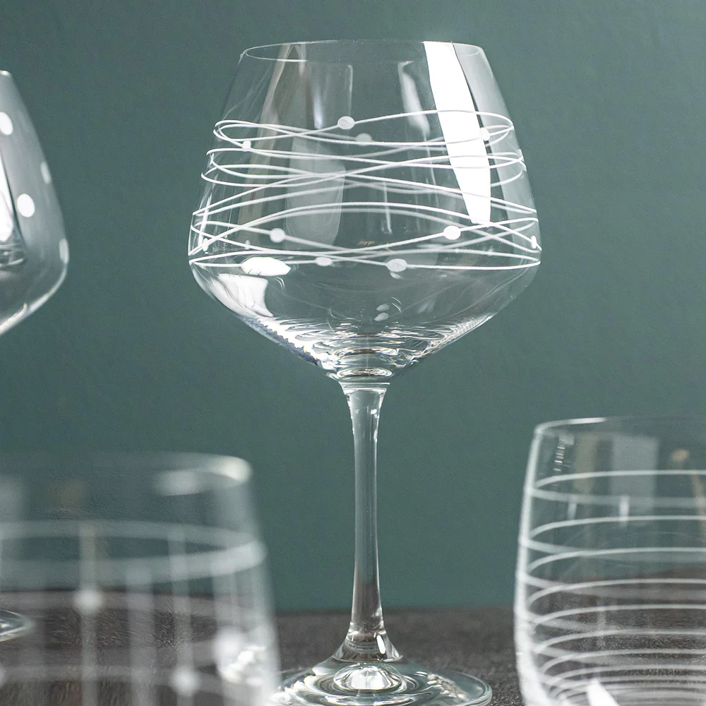 Coffret de 6 verres à pied dégustation Graphik 58 cl Table passion