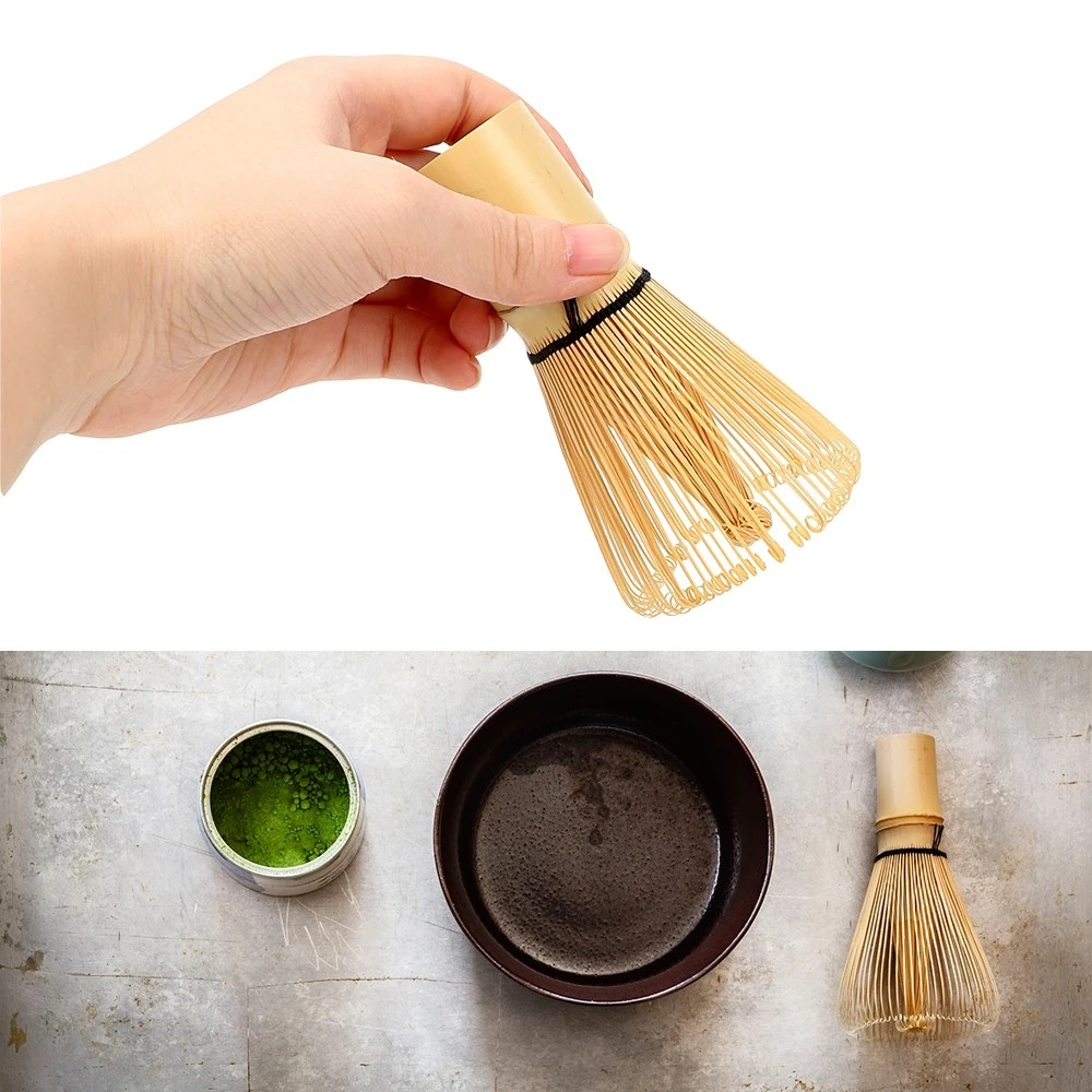 (5.5x10.5cm) Bambus Matcha Schneebesen Traditioneller Tee Pulver Chasen Rührbesen für Japanische Teezeremonie - Braun