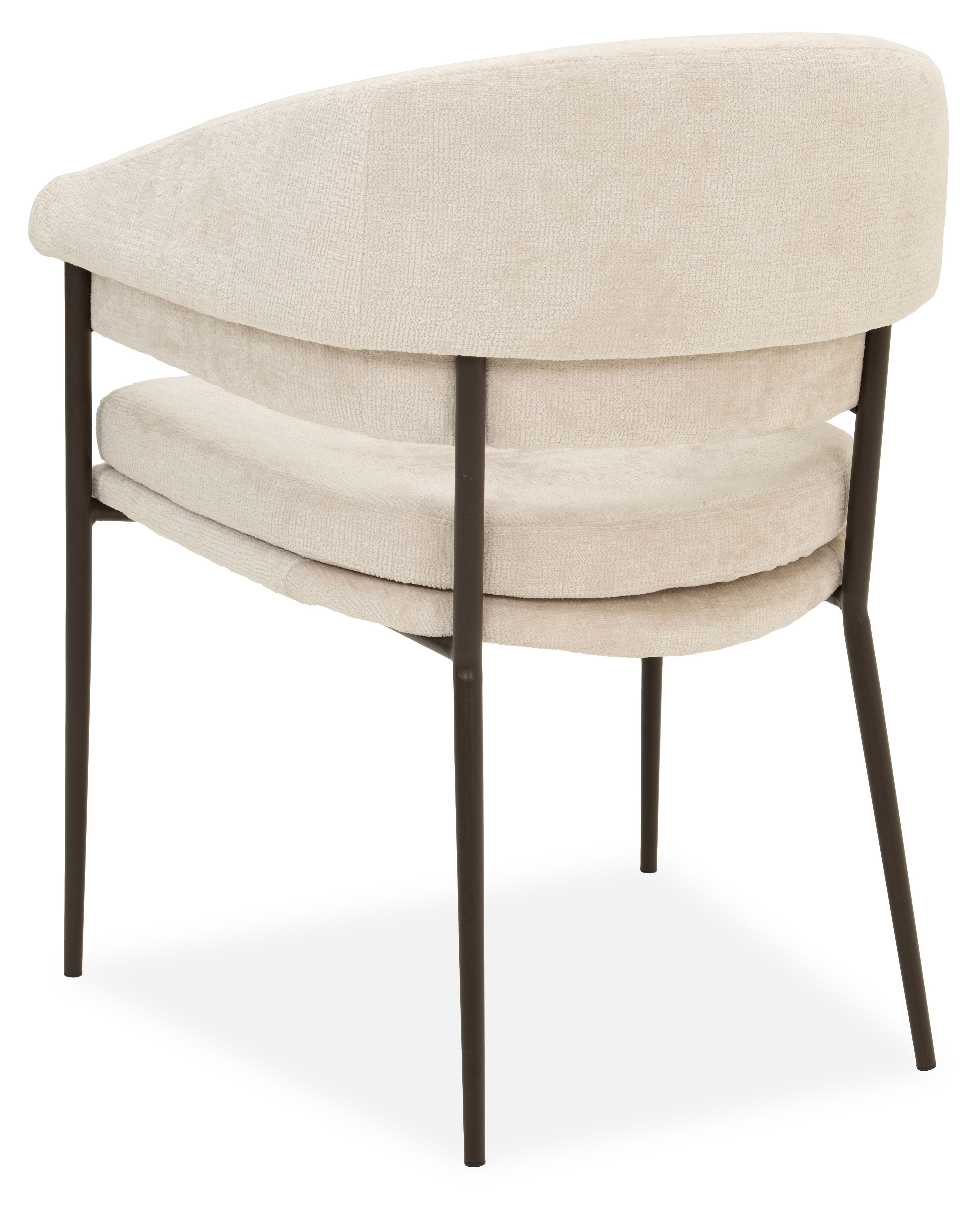 Eetkamerstoel Harmony naturel - poot bronze Janine B59 x D54 x H83 cm