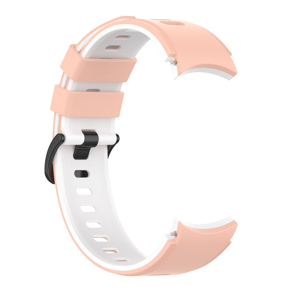 Samsung Galaxy Watch 4 Classic (42mm) Soft Silikon Armband Dual Color (Gelenkumfang: 180-220mm) - Rosa / Weiss