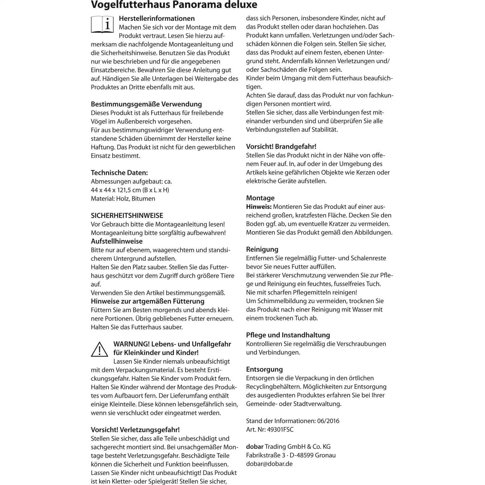 dobar Futterhaus »Panorama« mit grünem Bitumendach inkl. Ständer