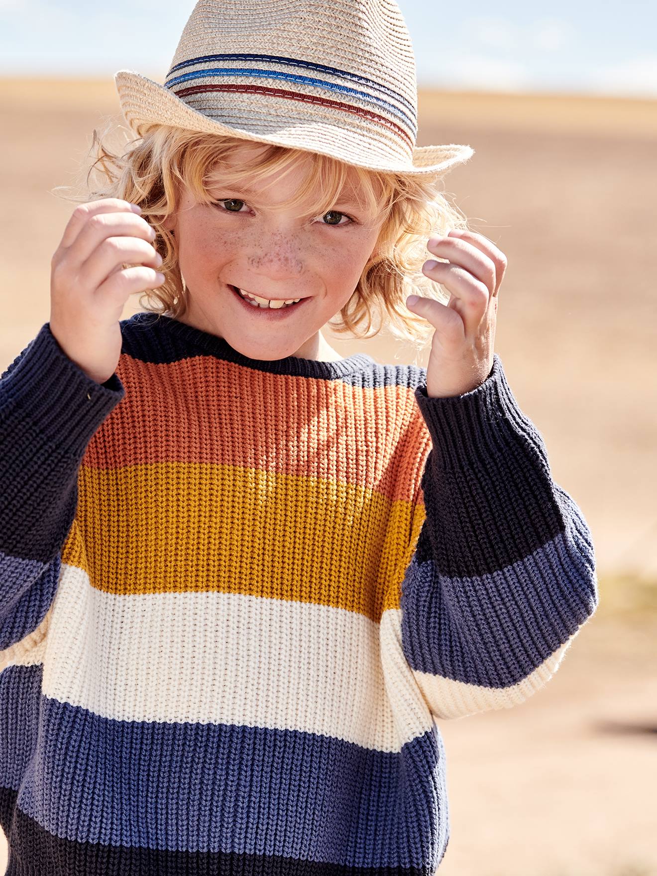 Suéter listrado multicolorido para meninos