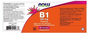 NOW B1 100mg Tabletten 100ST