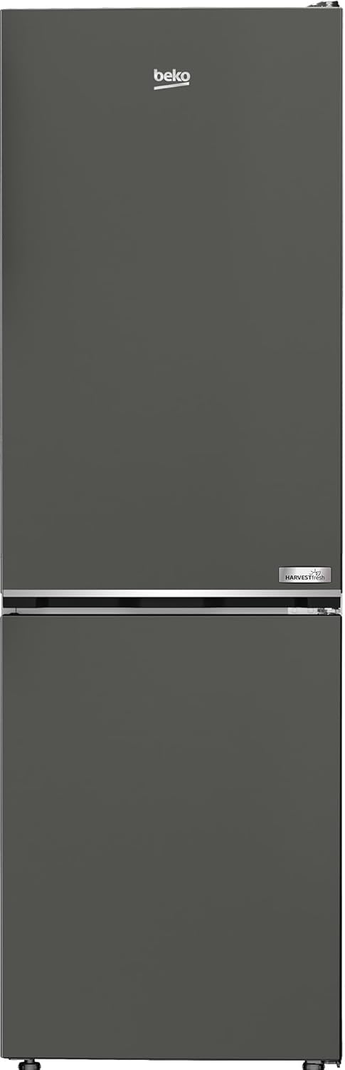Beko B5RCNA365HG freistehende Kühl-/Gefrierkombination, 316 l Gesamt, 210 l Kühlen, 106 l Gefrieren, NoFrost, AeroFlow, HarvestFresh, Urlaubsmodus, 3 Gefrierschubladen, Manhattan Gray