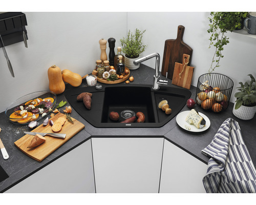 Blanco ZIA 9 E spoelbak, 930 x 510 mm, vulkanisch grijs, 527394