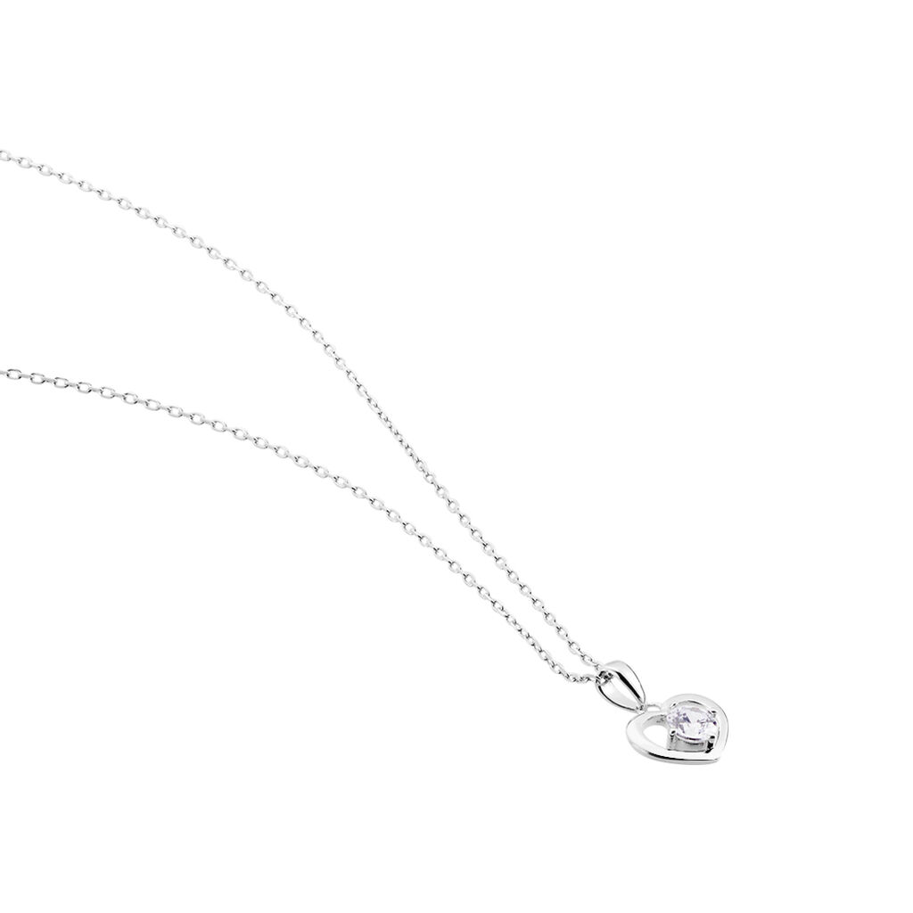 Collier Nalan Argent Blanc Oxyde De Zirconium