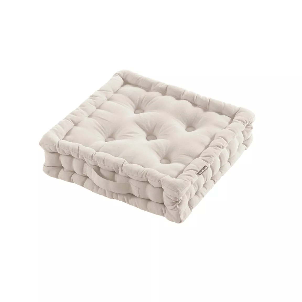 Coussin de sol coton (40 x 40 cm) Pixel Beige
