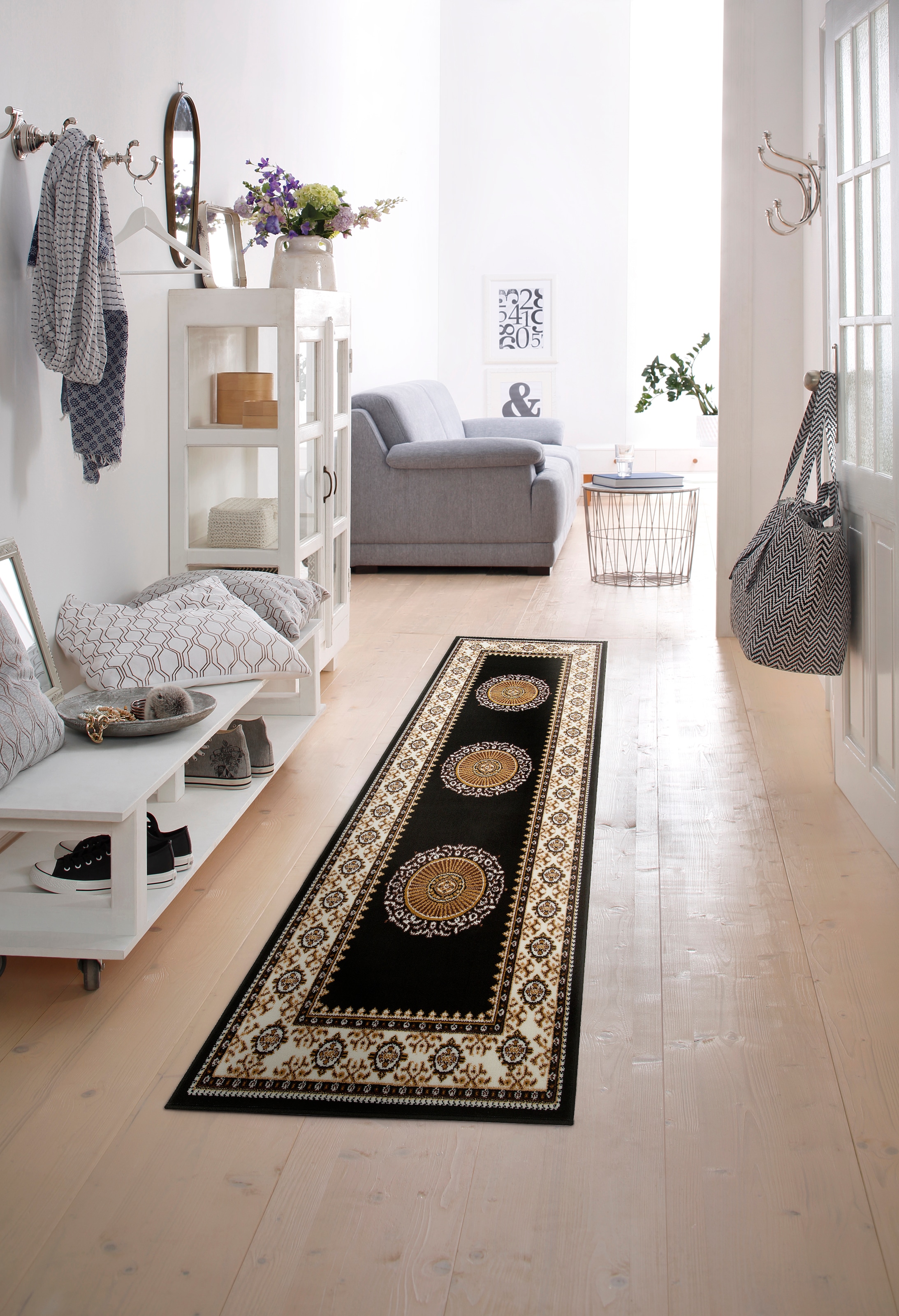my home Läufer »Shari, Made in Belgium« rechteckig 7 mm Höhe Teppich-Läufer, Orient-Optik, Kurzflor, Weich, Pflegeleicht
