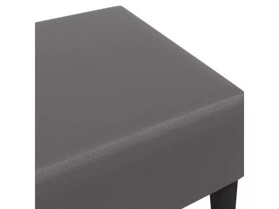 Repose-pied gris 77x55x31 cm similicuir