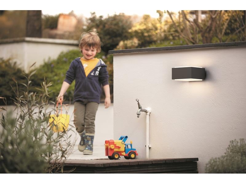 Philips myGarden Wandleuchte Hedgehog, Anthrazit, exkl. LM MyGarden Wandleuchte für den Aussenbereich