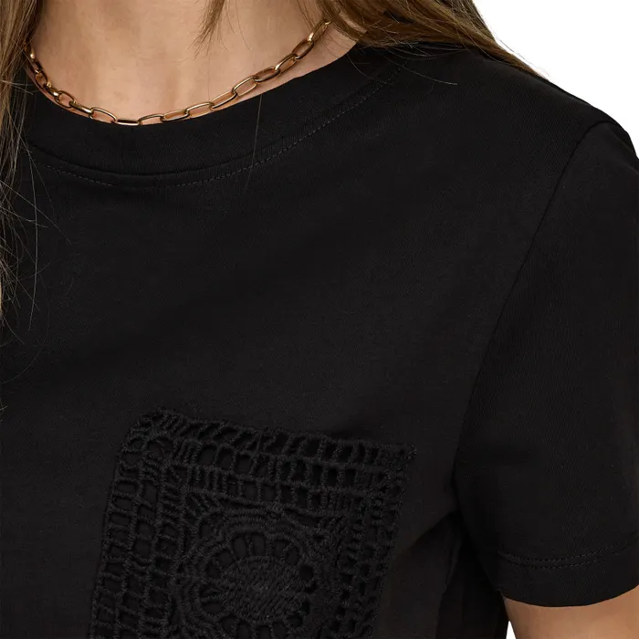 JDY Selma Crochet Pocket Shirt Dames