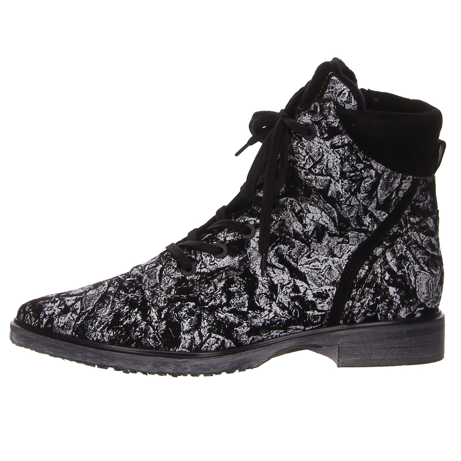 Simen Stiefelette schwarz/weiß schwarz