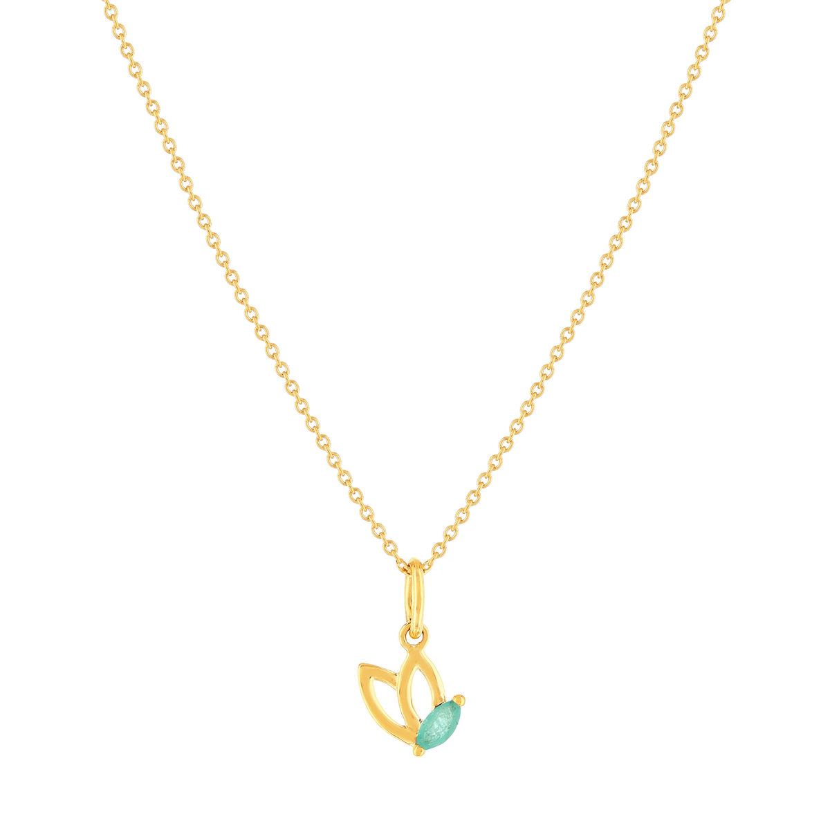 Collier or 375 jaune emeraudes 45cm avec anneau de raccourcissement à 42cm