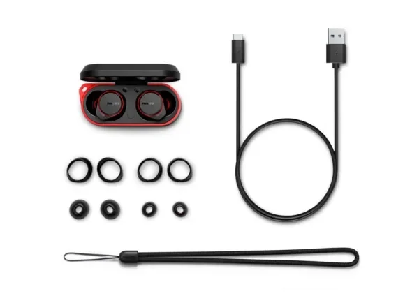 Philips - TAA7507BK/00 Trådløse Bluetooth Sportshøretelefoner med Støjreduktion – Sort