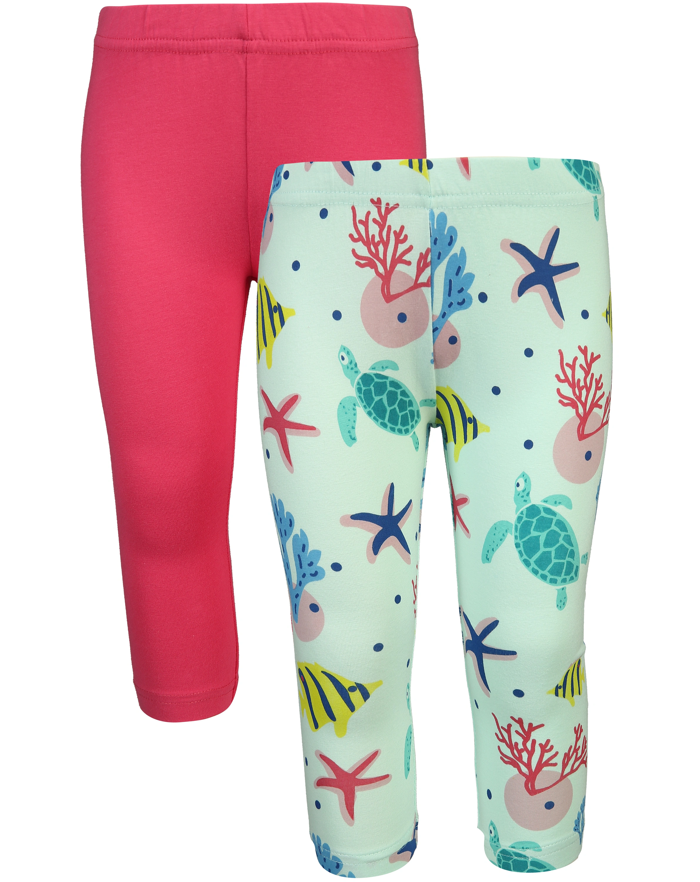 Capri-Leggings FLORIDA 2er-Pack hellblau/pink
