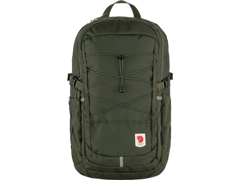 Fjällräven Freizeitrucksack Skule 28 l, Dunkelgrün Laptop-Rucksack aus wasserabweisendem Material
