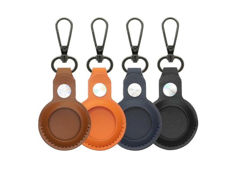 4smarts AirTag Kunstleder Case Set 4 Stück Case-Set mit 4 verschieden Farben für das Apple AirTag