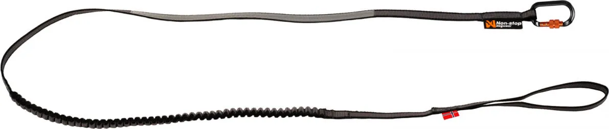 Non-stop Dogwear Touring Bungee Leash 2m/13mm, Screw-Lock grey