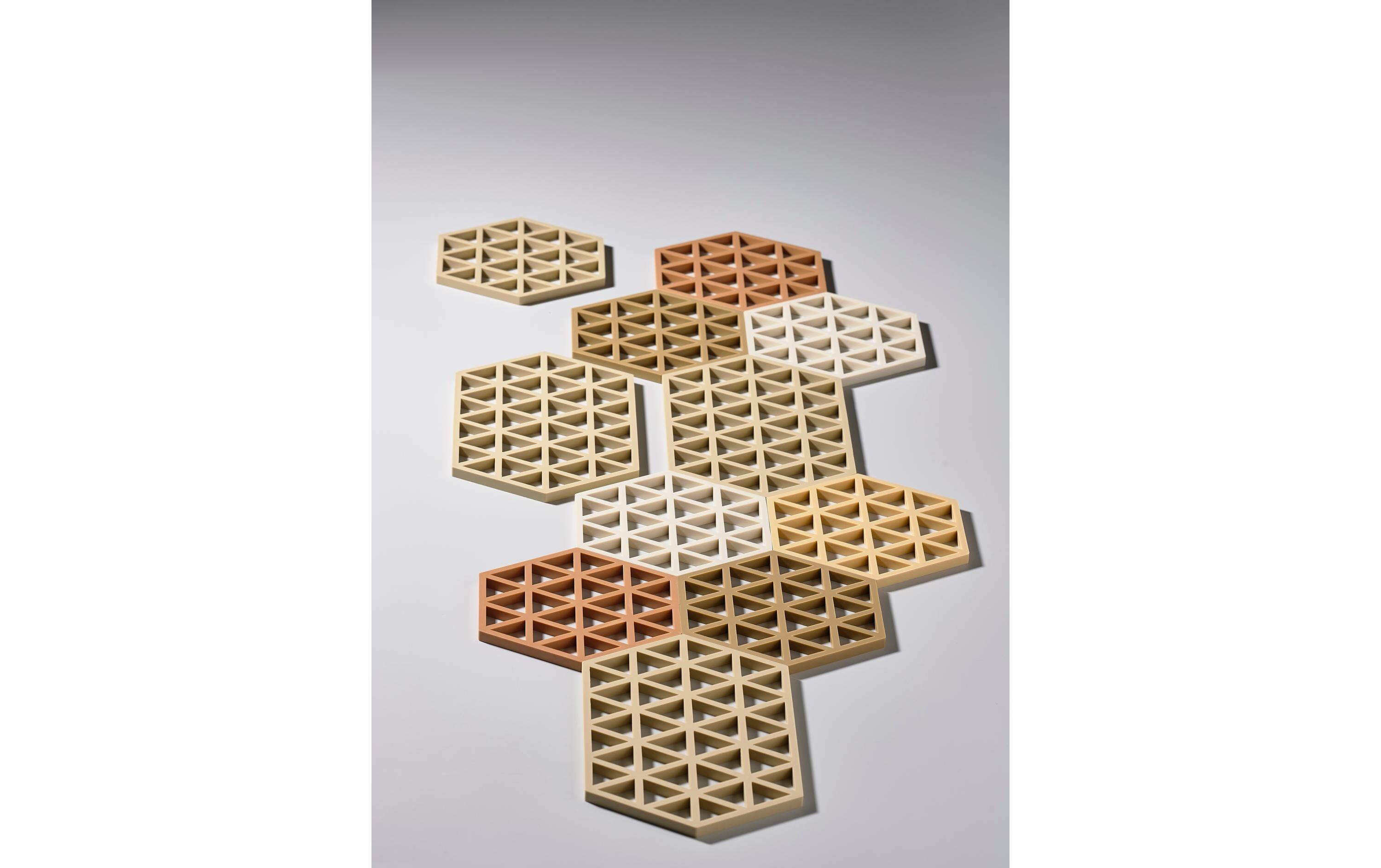 Topfuntersetzer Triangles SandTopfuntersetzer mit Dreiecksmuster