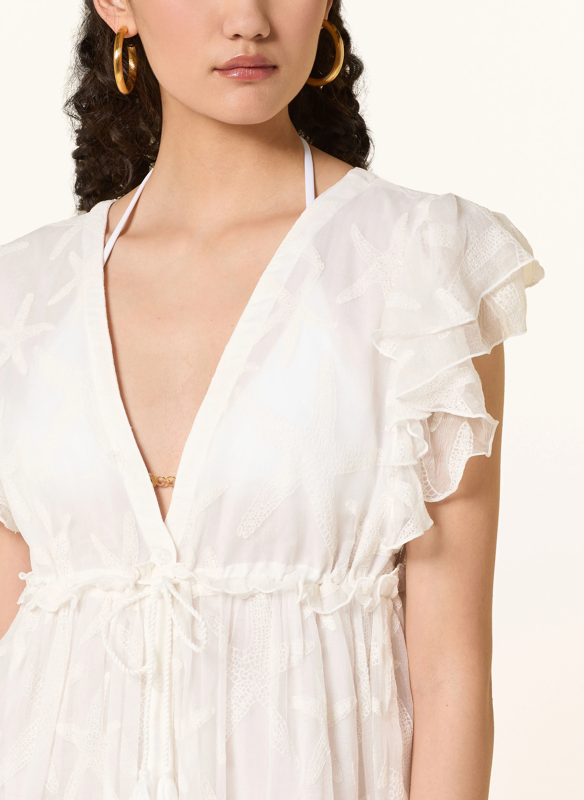 VILEBREQUIN Strandkleid BILITI aus Seide mit Rüschen