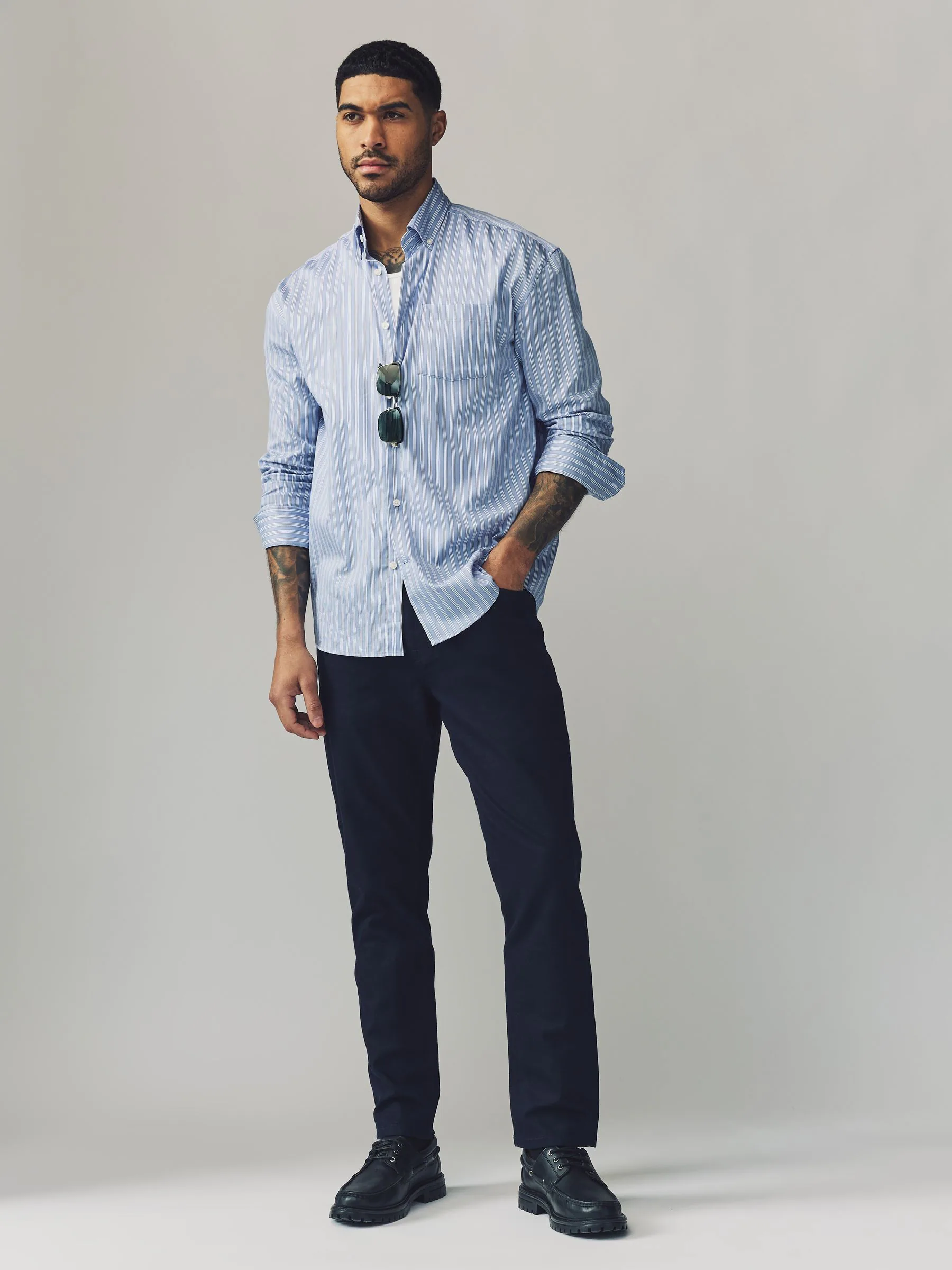Marineblauw - Enkele - Slim fit klassieke stretchy jeans