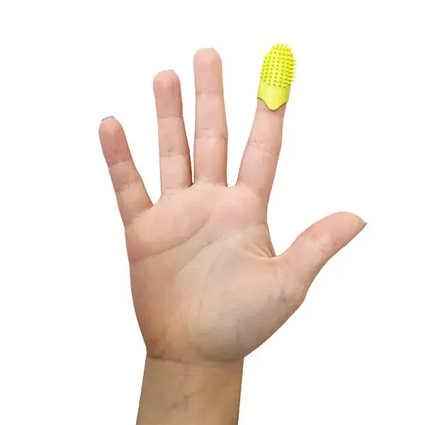 Escova de dentes portátil infantil Lov'FROG, de bambu e maçã verde.
