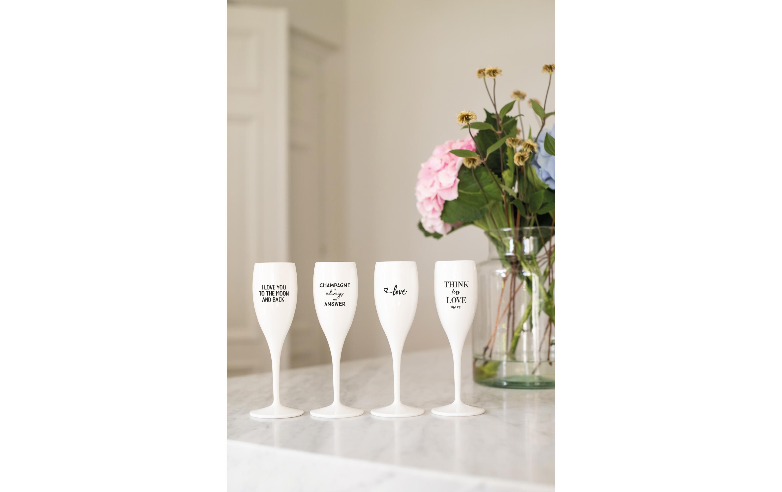 Sektglas Superglas Love 100 ml, 1 Stück, WeissGlas geeignet für Champagner oder Schaumweine