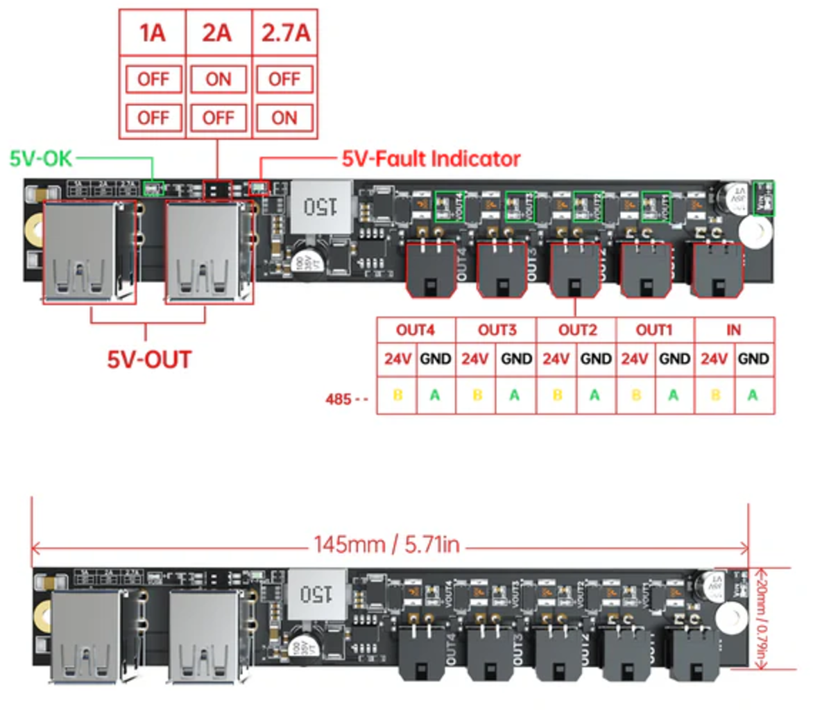 BIGTREETECH  Panda Branch, Bambu Lab A1/A1 Mini/P1/X1    Erweiterungsboard für Bambu Lab