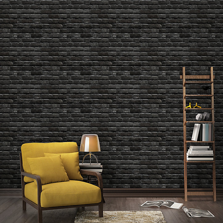 Papier peint Vinyle Intissé GoodHome Grune gris anthracite