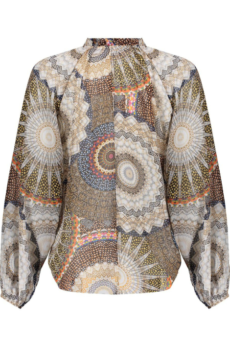 Geisha camel dames blouse