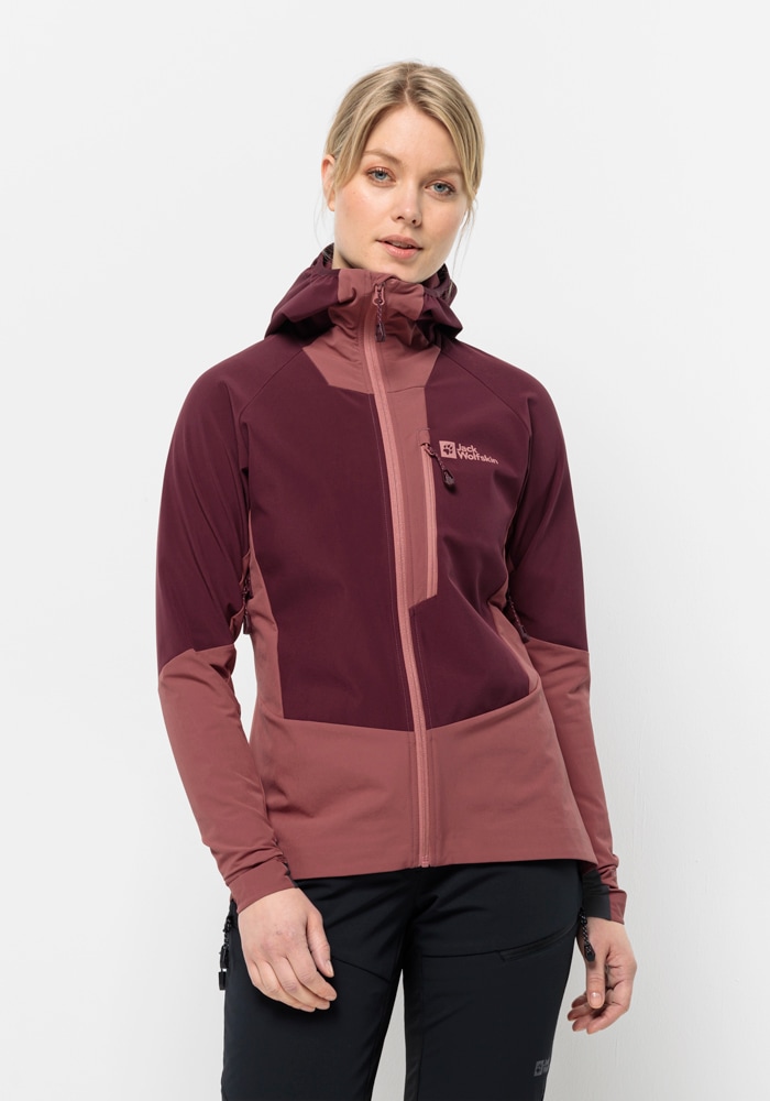 Jack Wolfskin Softshelljacke »ALPSPITZE HOODY W« mit Kapuze