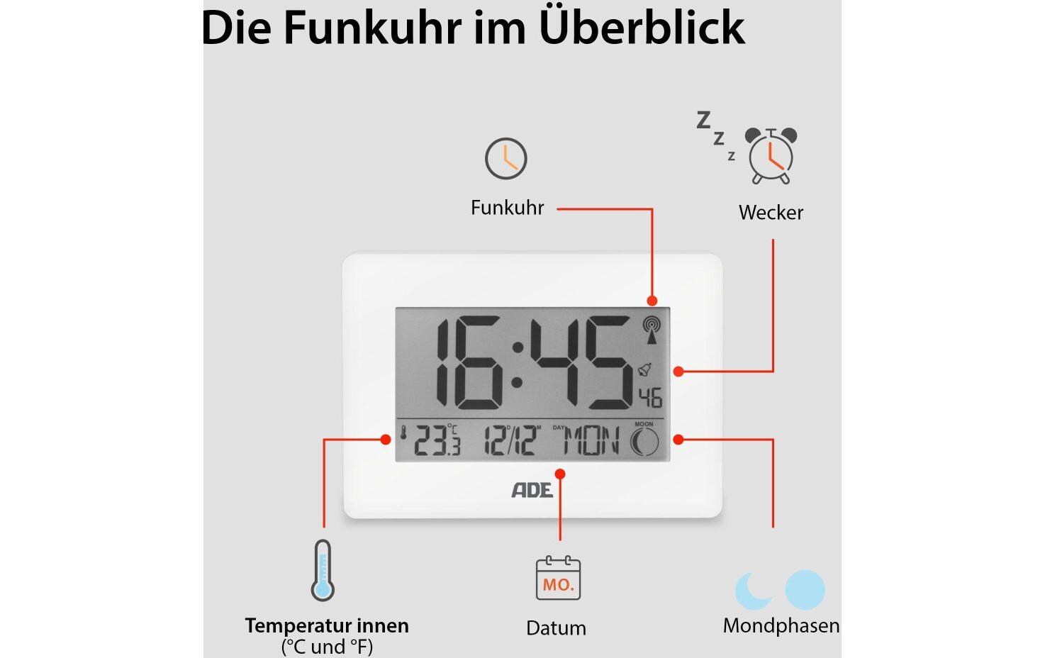 Funkuhr XXL-ZiffernDigitaler Funkwecker