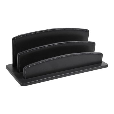 Quo Vadis Satiny - Trieur demi-rond 2 compartiments - 26 x 10,5 cm - noir