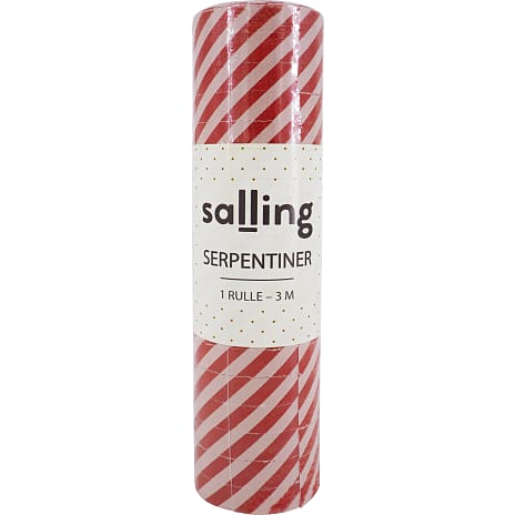Salling serpentiner L: 3 meter - Rød