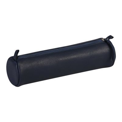 Clairefontaine - Trousse ronde - cuir teinté - disponible dans différentes couleurs