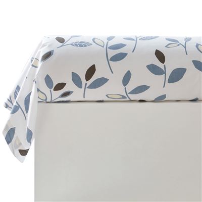 Linge de lit motif fleurs stylisées - BECQUET CRÉATION