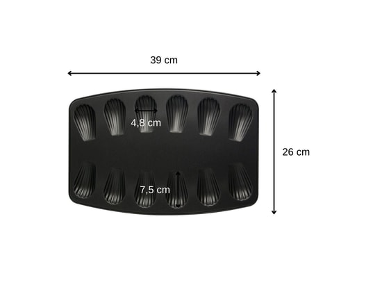 ZENKER - Pâtisserie Moule 12 madeleines spécial countries ref.7541